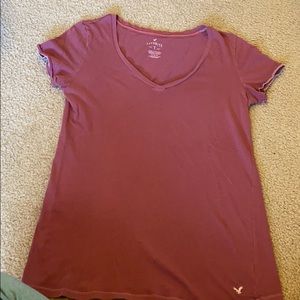 dusty rose colored t shirt